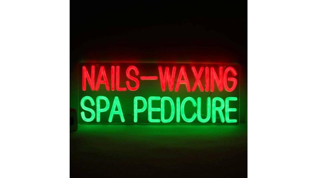 nail salon neon sign