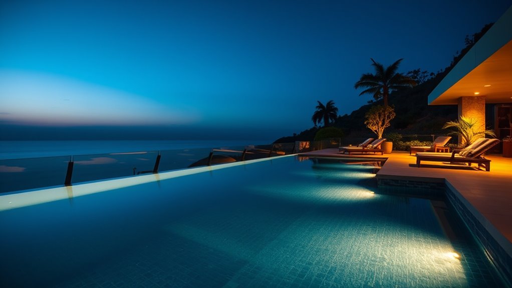 nighttime pool lighting solutions