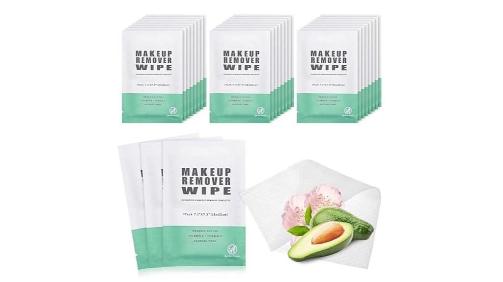 one hundred disposable cleansing wipes