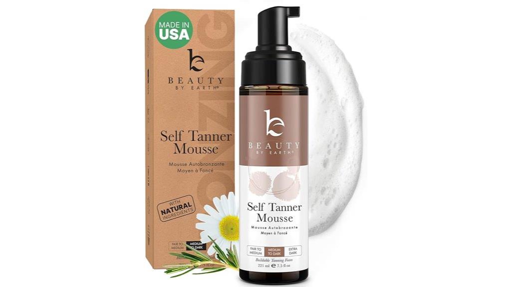 organic ingredient self tanner