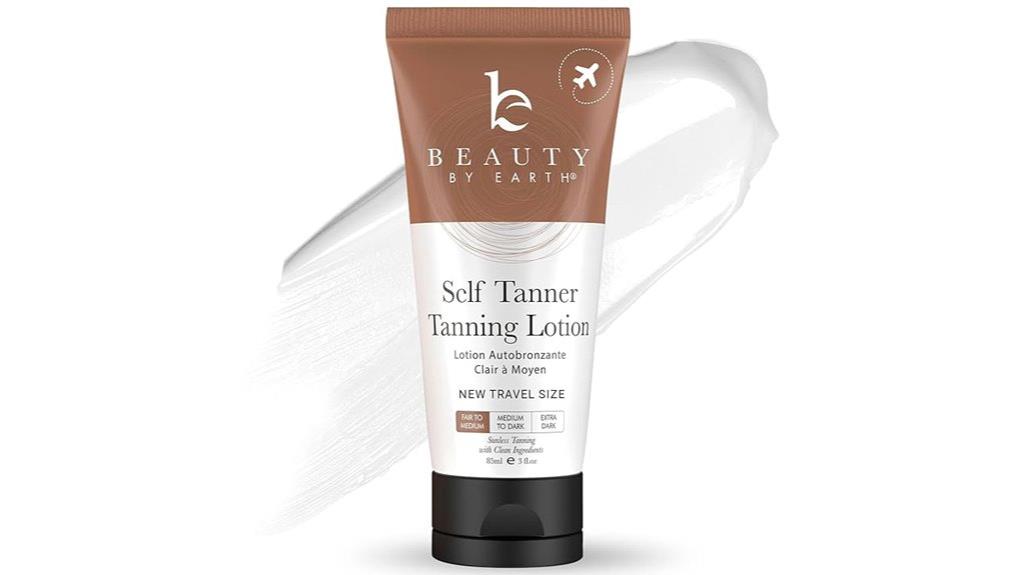 organic travel tanning lotion