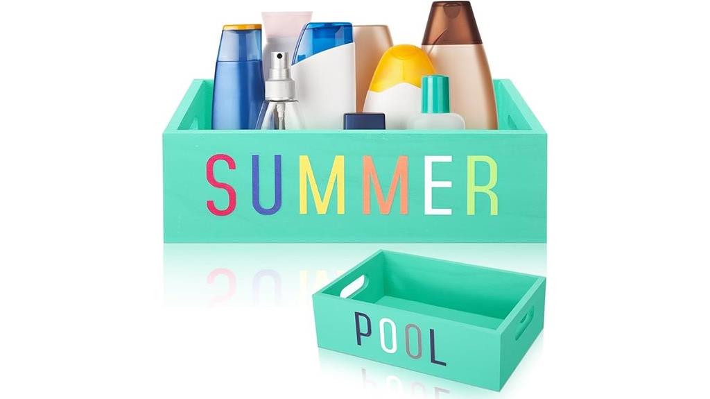 outdoor indoor pool storage basket