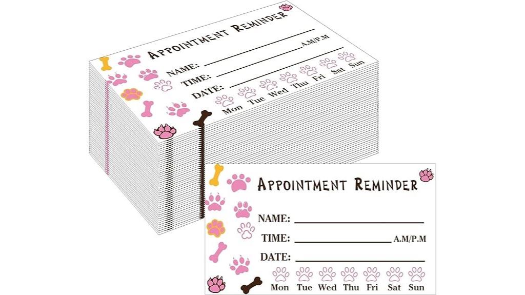 pet grooming reminder cards