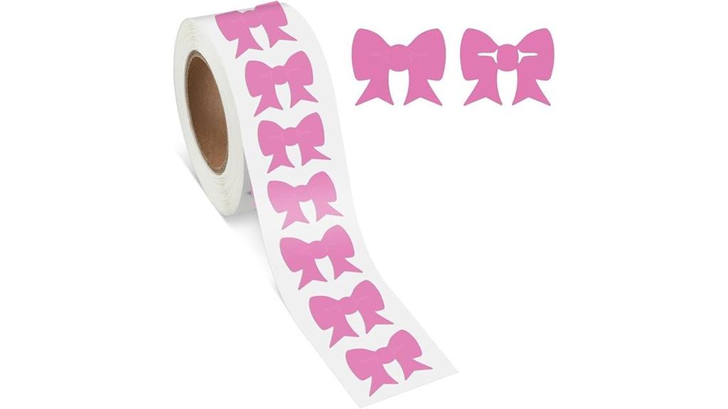 pink bow tanning stickers
