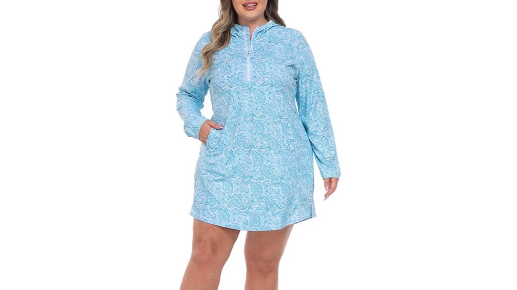plus size hooded swim coverup