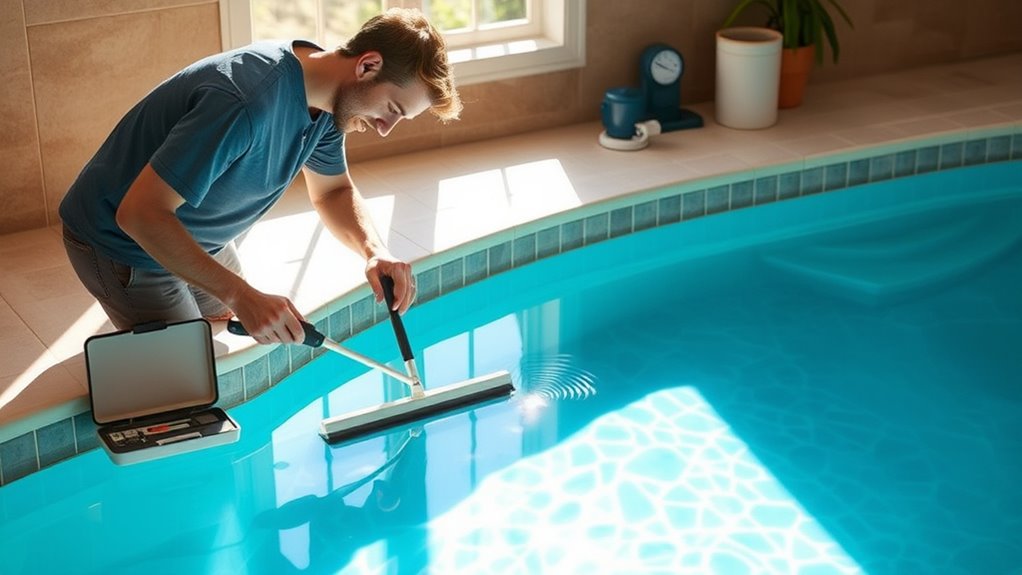 pool cleaning and inspection