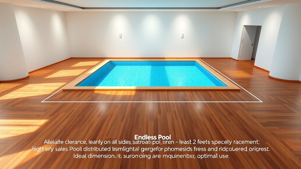 pool clearance and spacing