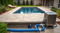 pool plumbing and electrical setup