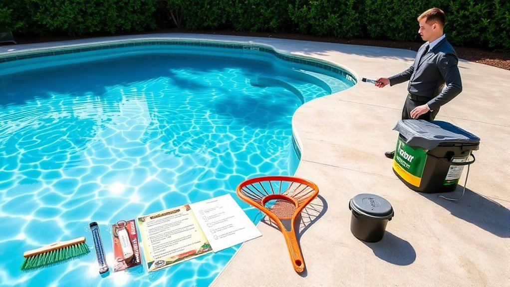 pool seasonal maintenance checklist