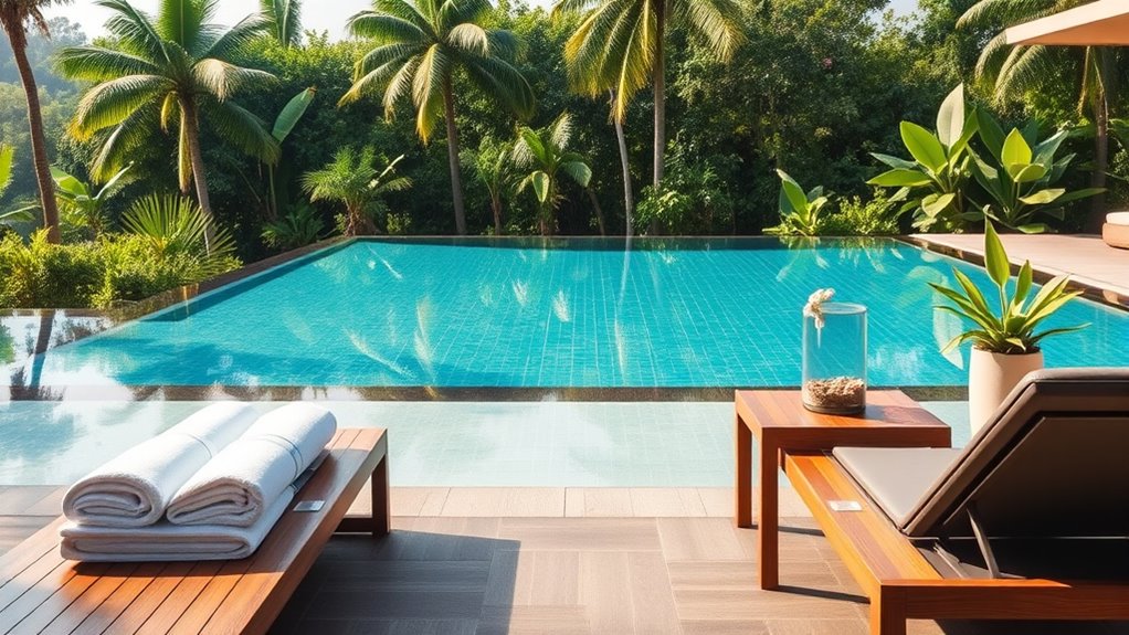 poolside organization and convenience