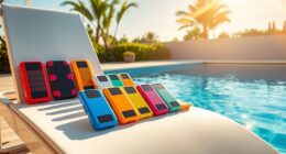 poolside solar charger cases