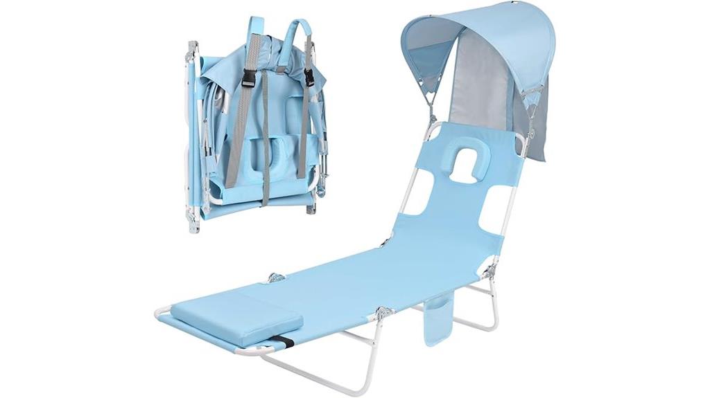 portable beach chair with canopy