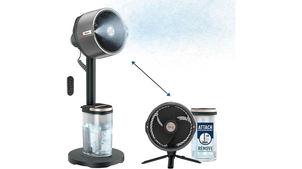 portable oscillating mist fan