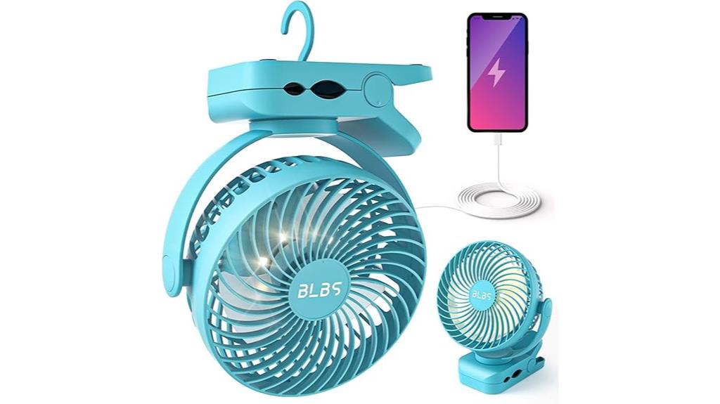 portable rechargeable clip on fan