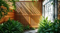 privacy through screens and vegetation