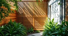 privacy through screens and vegetation