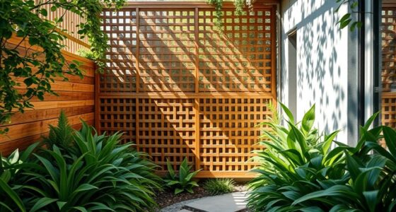 privacy through screens and vegetation