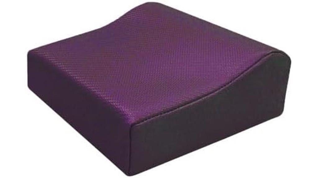 purple leather tanning pillow