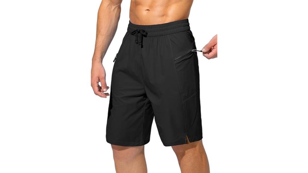 quick dry zipper pocket shorts