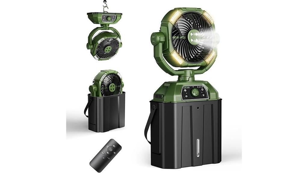 rechargeable misting fan