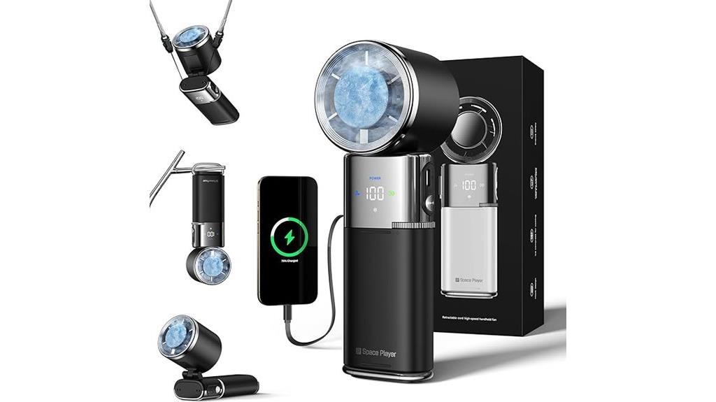 rechargeable portable fan with ice