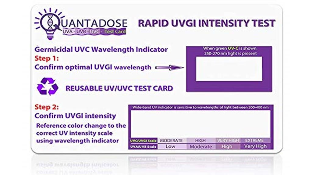 reusable uvc light test card