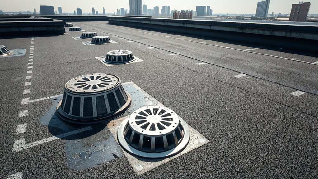 roof drainage and membrane damage