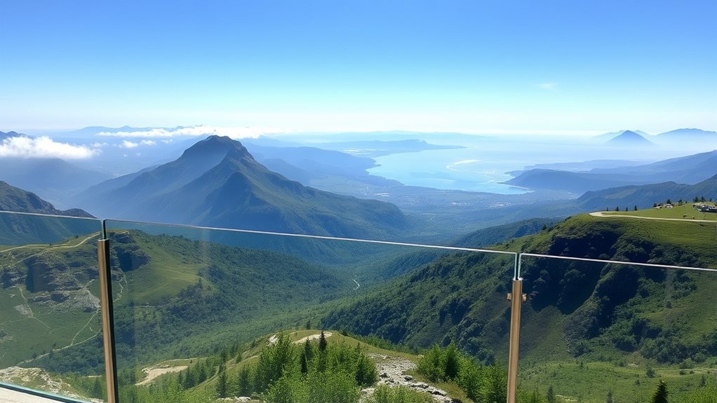 safety rails maintain view