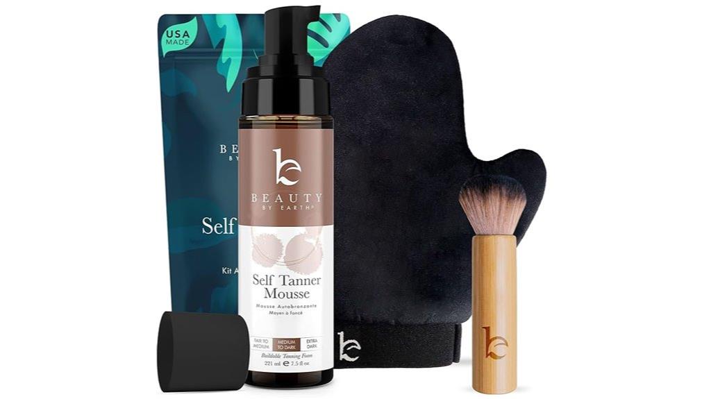 self tanning mousse kit