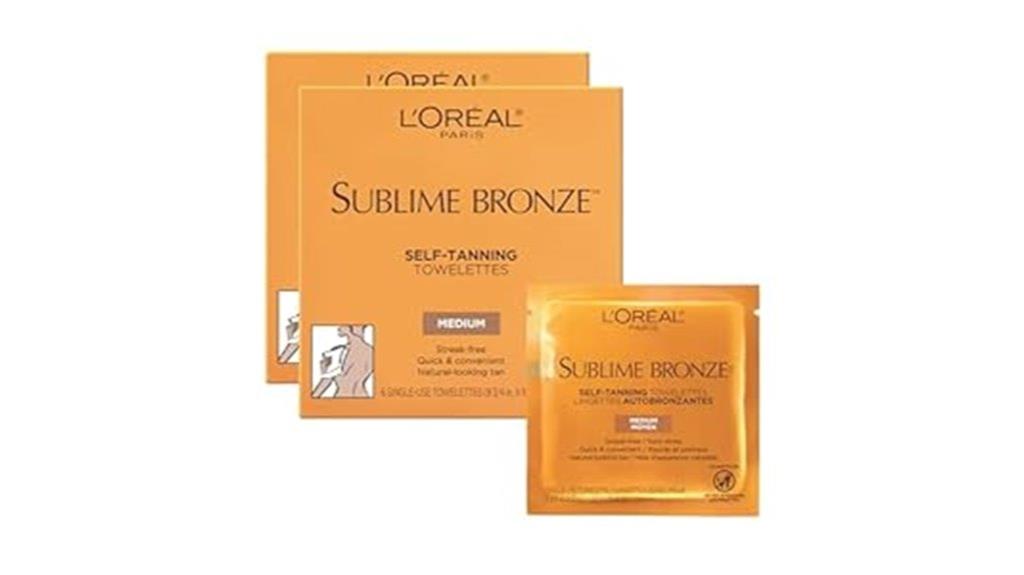 self tanning towelette pack