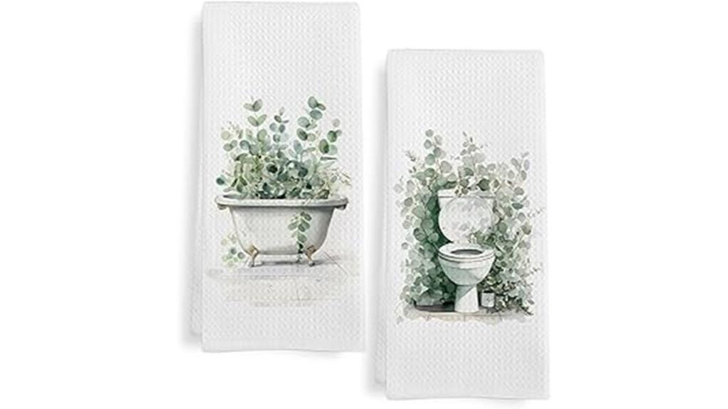 set of two sage towels