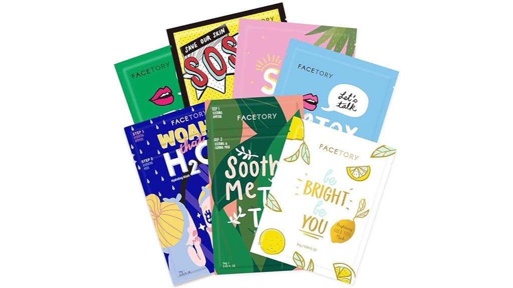 seven piece face mask set