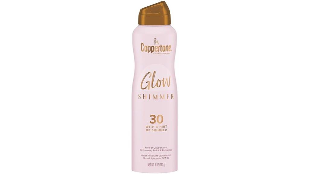 shimmer spf 30 spray