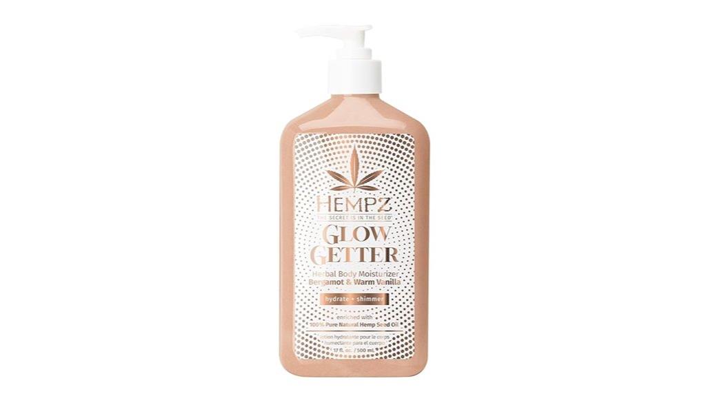 shimmering hydrating hemp lotion