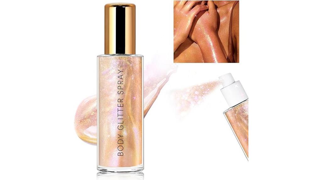 shimmering moisturizing body spray