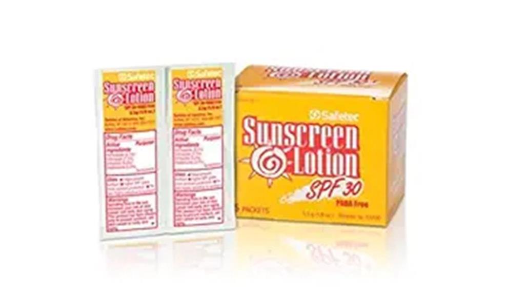 small spf 30 lotion packs