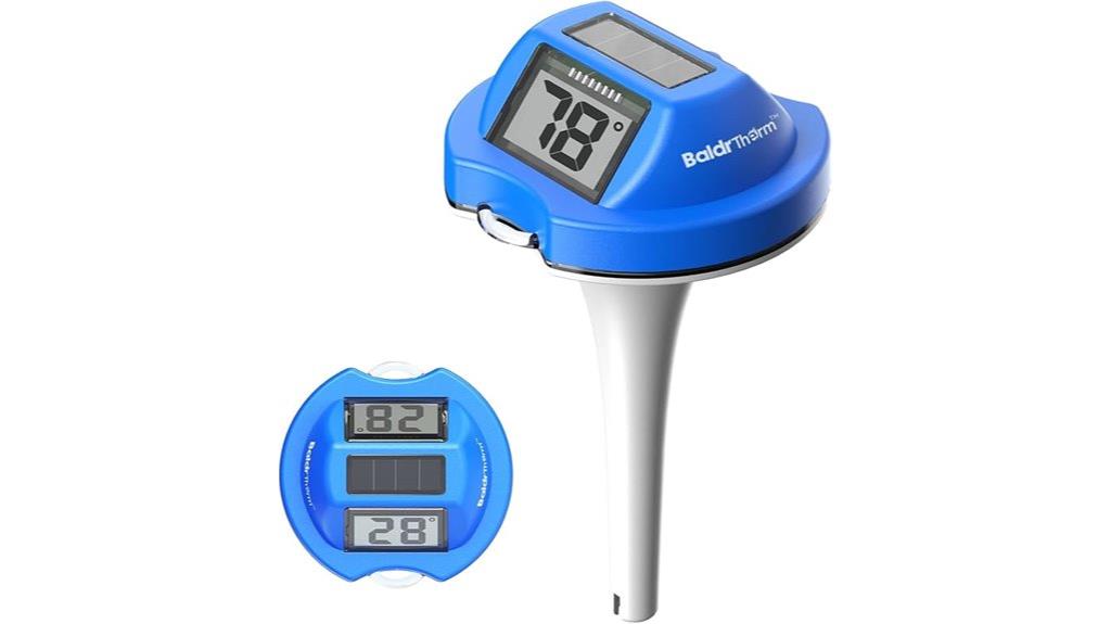 solar powered pool thermometer