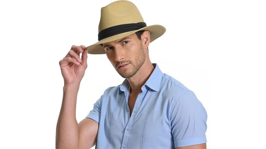 straw fedora sun hat