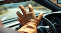 stylish sun blocking driving gloves