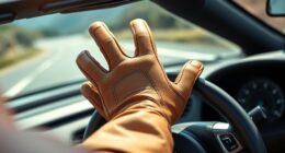stylish sun blocking driving gloves