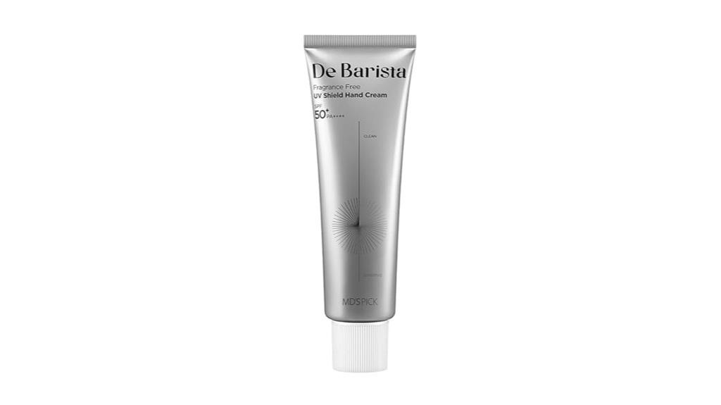 sun protection hand cream