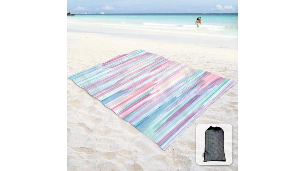 sunlit beach blanket features