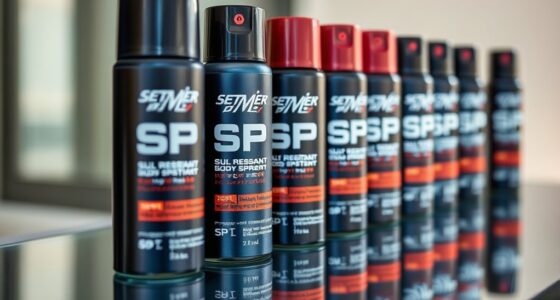 sweat resistant spf body sprays