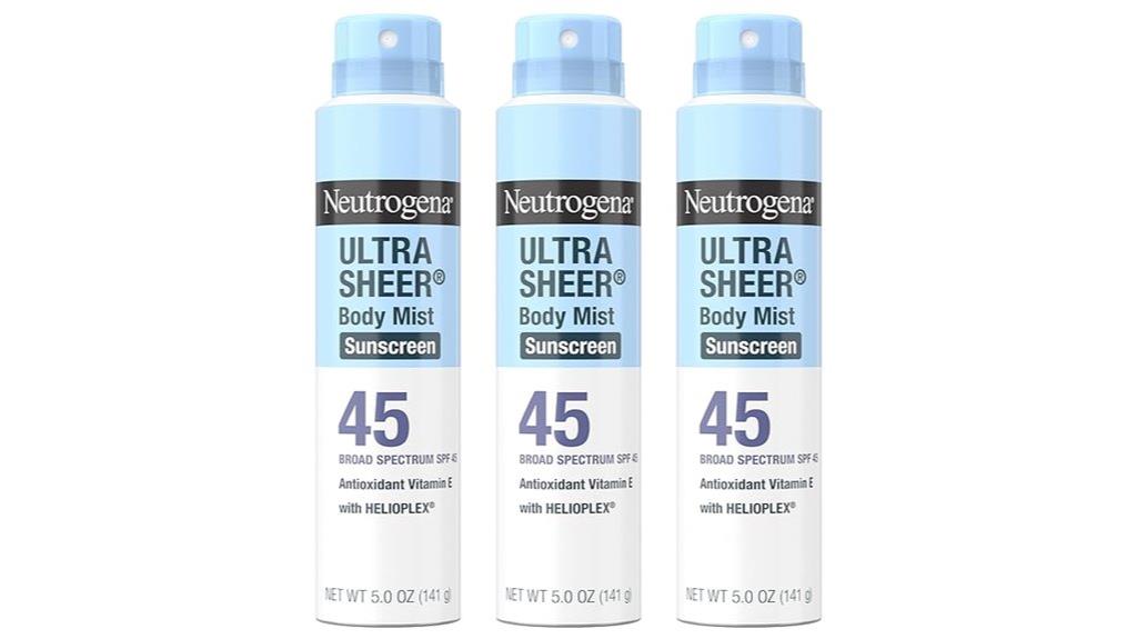 three pack body sunscreen