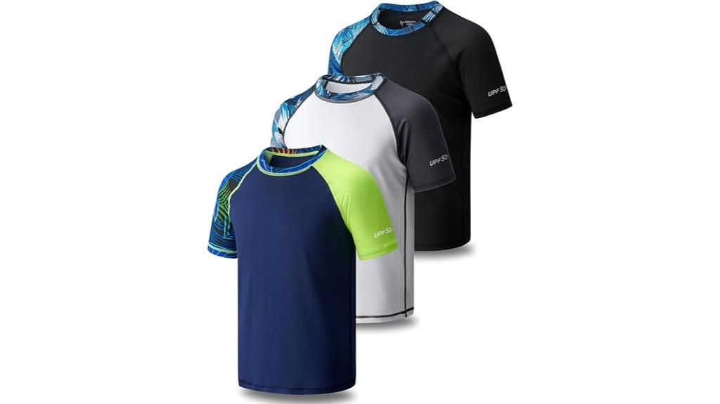 three pack boys swim shirts