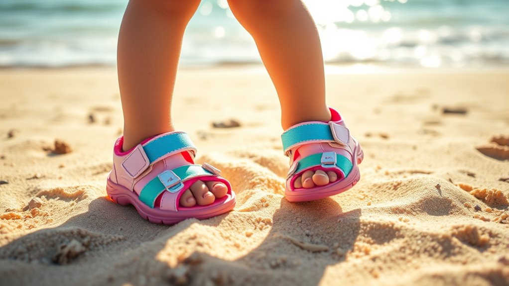 toddler beach shoe features