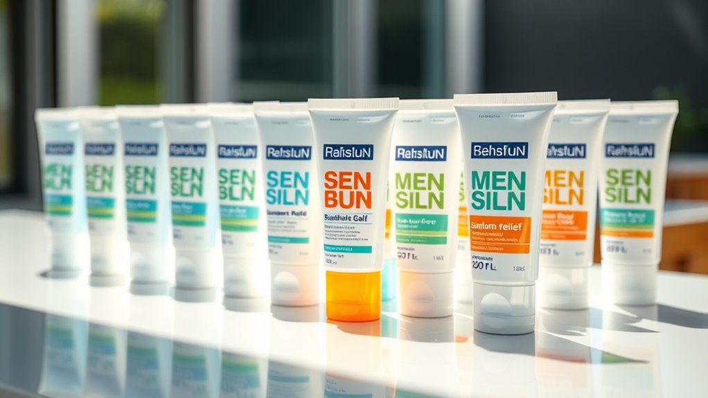 top men s sunburn relief gels