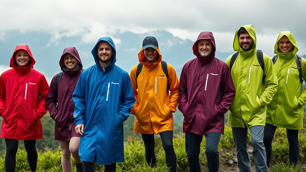 top upf rain poncho jackets