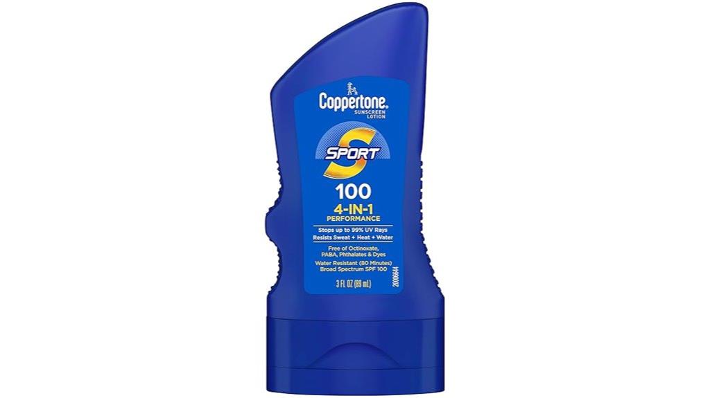 travel size spf 100 lotion