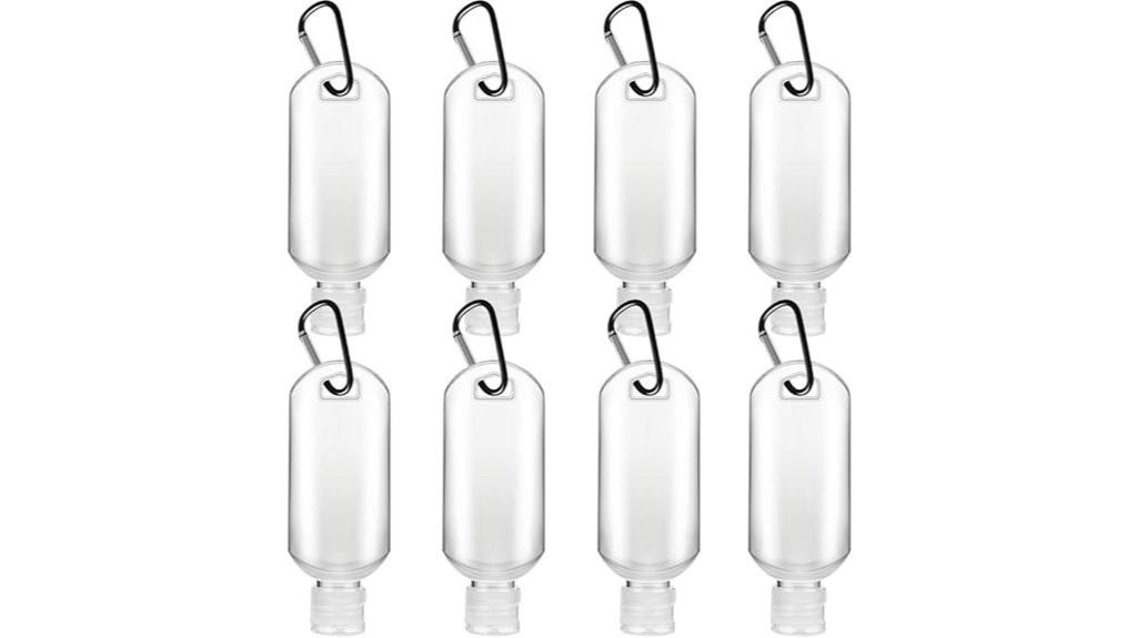 travel sized bottles with keychain